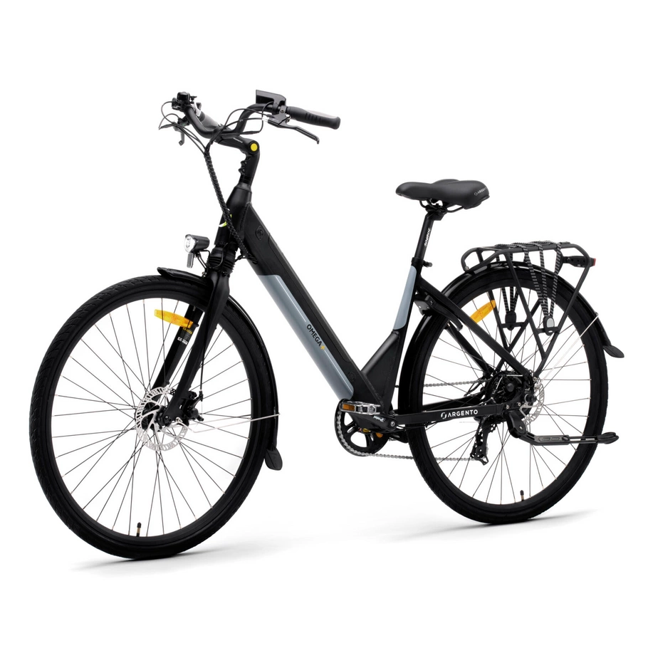 Argento Omega Electric Bike - Potenza 250W | Batteria 10.4Ah | Velocità 15.5mph | Intervallo 44mi