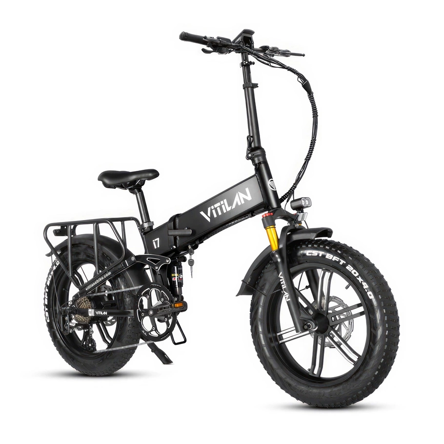 Bicicletta elettrica pieghevole Vitilan I7 Pro 3.0 - Potenza 750W | Batteria 20Ah | Velocità 28mph | Autonomia 65mi
