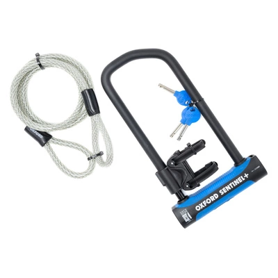 U Lock Oxford Sentinel Pro Duo 320MM X 177MM D Lock Secure Ebike Escooter elettrico SIlver Rating Cavo blindato