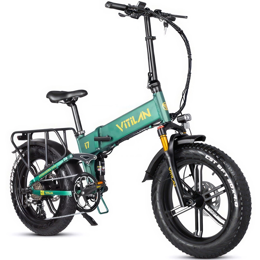 Bicicletta elettrica pieghevole Vitilan I7 Pro 3.0 - Potenza 750W | Batteria 16Ah | Velocità 28mph | Autonomia 55mi
