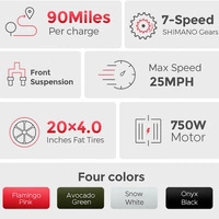 Bicicletta elettrica ENGWE L20 - Potenza 750W | Batteria 13Ah | Velocità 25mph | Autonomia 90mi
