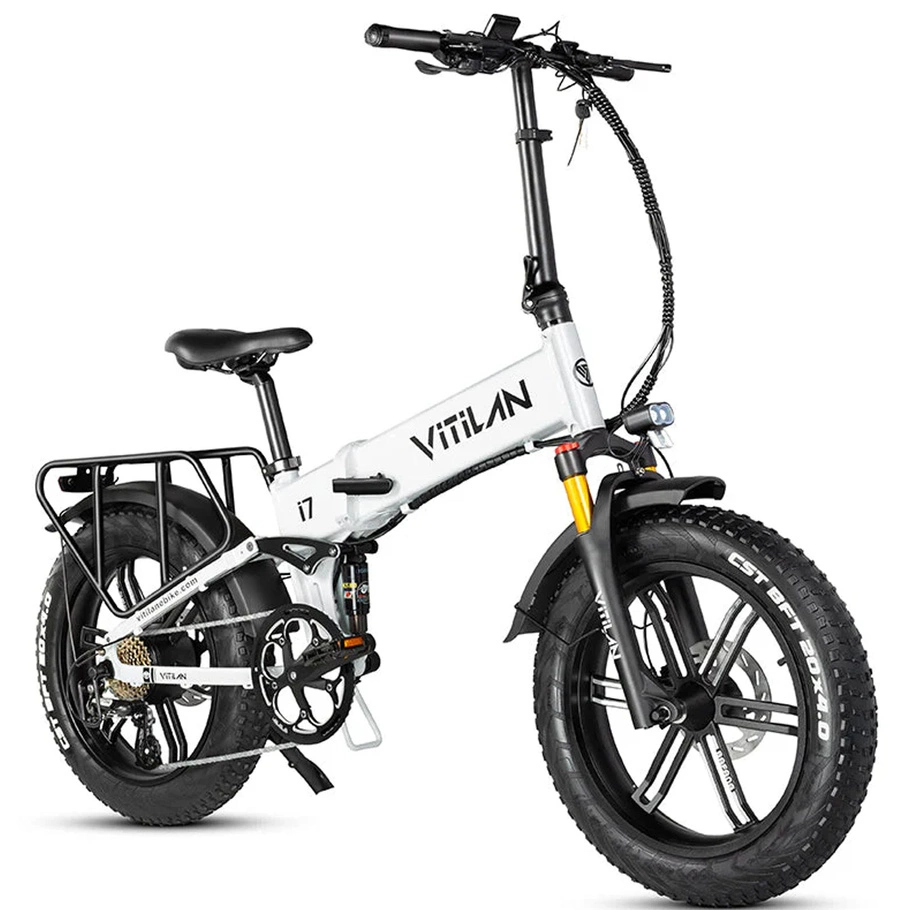 Bicicletta elettrica pieghevole Vitilan I7 Pro 3.0 - Potenza 750W | Batteria 20Ah | Velocità 28mph | Autonomia 65mi